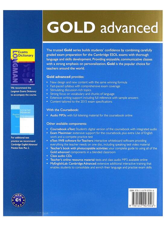 Copertă produs Gold Advanced. Coursebook. New Edition with 2015 exam specification - gallery big 2