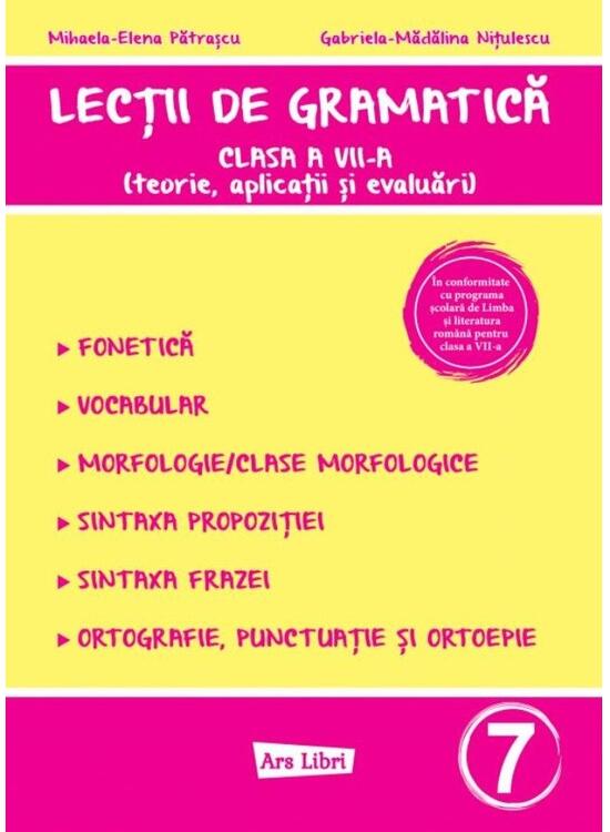 Copertă produs Lecții de gramatică - clasa a VII-a - gallery big 1