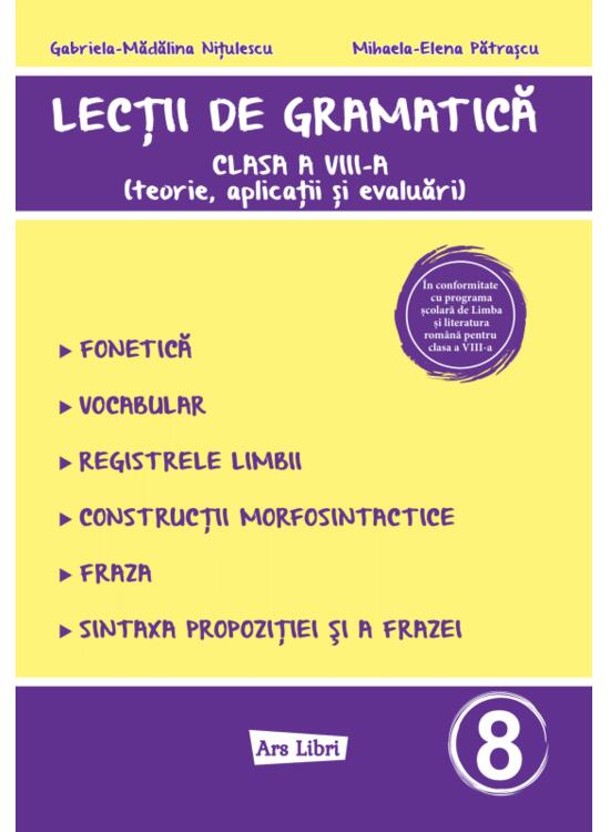 Copertă produs Lecții de gramatică - clasa a VIII-a - gallery big 1