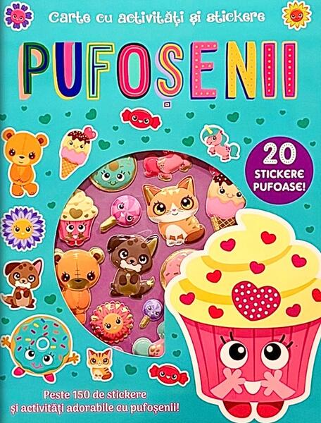 Pufoșenii: 20 stickere pufoase! Carte cu activități și stickere - Paperback - Flamingo