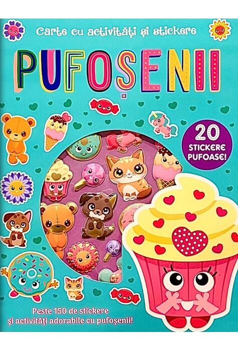 Copertă produs Pufoșenii: 20 stickere pufoase! Carte cu activități și stickere