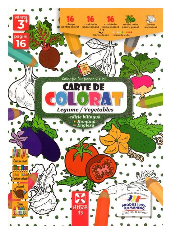 Copertă produs Carte de colorat: Legume / Vegetables - gallery big 1