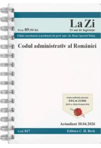 Copertă produs Codul administrativ al Rom&acirc;niei. Cod 817. Actualizat la 30.04.2026