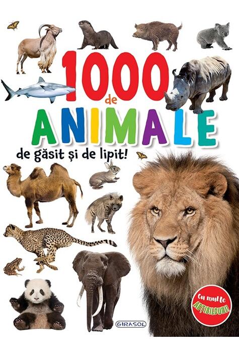 Copertă produs 1000 de animale de găsit și de lipit!