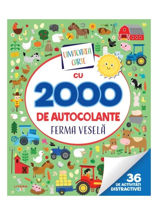 Copertă produs Uimitoarea carte cu 2000 de autocolante. Ferma veselă - gallery big 1