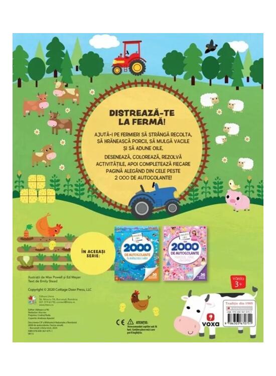 Copertă produs Uimitoarea carte cu 2000 de autocolante. Ferma veselă - gallery big 2