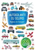 Autocolante cu sclipici. Mijloace de transport