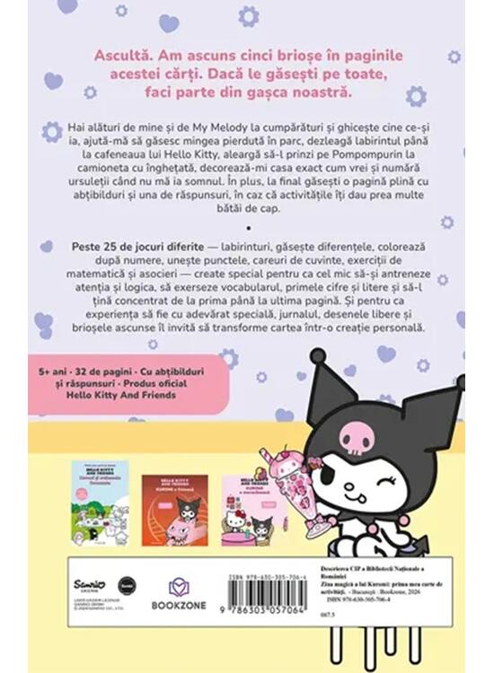 Copertă produs Prima mea carte de activități. Hello Kitty and Friends. Ziua magică a lui Kuromi - gallery big 2