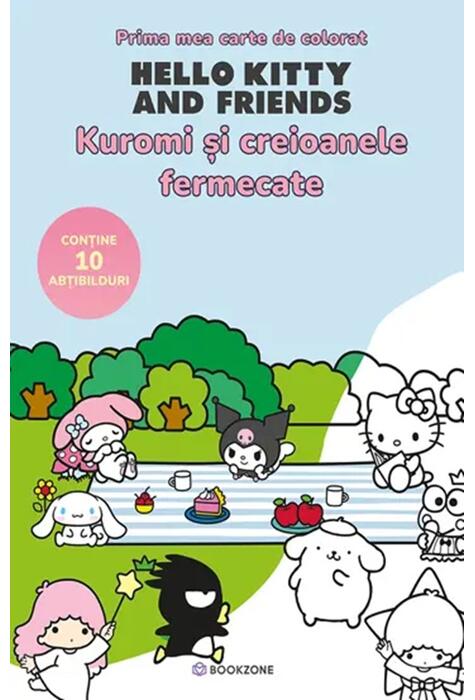 Copertă produs Prima mea carte de colorat. Hello Kitty and Friends. Kuromi și creioanele fermecate