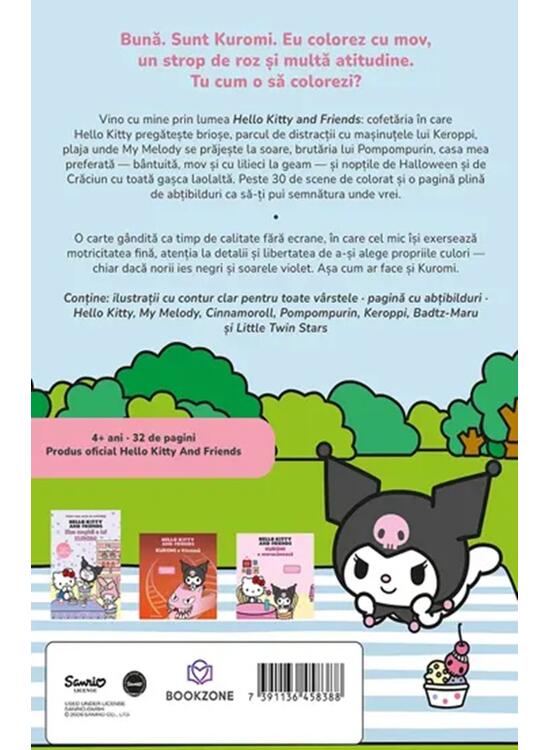 Copertă produs Prima mea carte de colorat. Hello Kitty and Friends. Kuromi și creioanele fermecate - gallery big 2