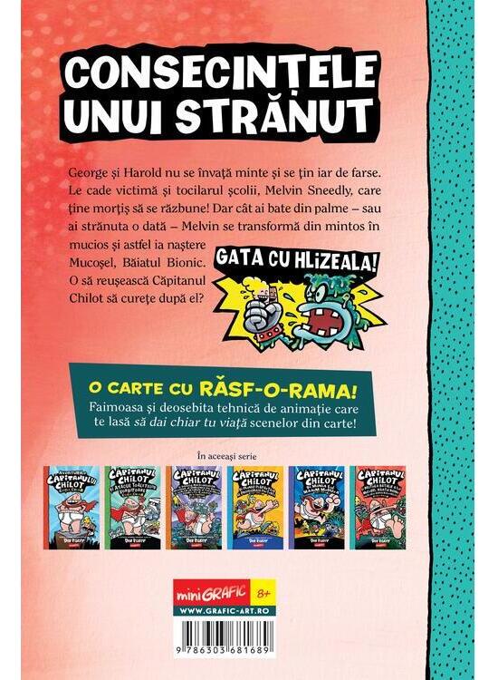 Copertă produs Căpitanul Chilot și bestiala bătălie a lui Mucoșel, Băiatul Bionic. Noaptea mucilor malefici (Vol. 6) - gallery big 2