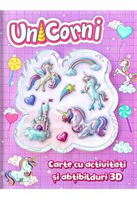 Copertă produs Unicorni. Carte cu activități și abțibilduri 3D