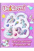 Imagine produs Unicorni. Carte cu activități și abțibilduri 3D