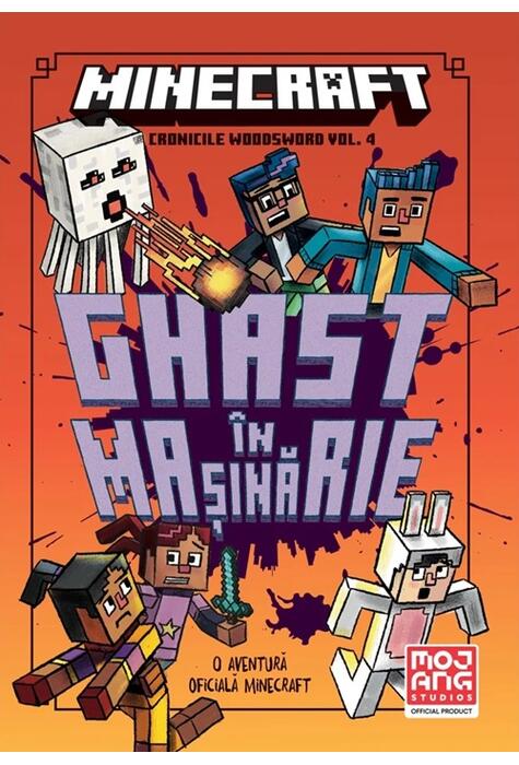 Copertă produs Minecraft. Cronicile Woodsword. Ghast &icirc;n mașinărie (Vol. 4)