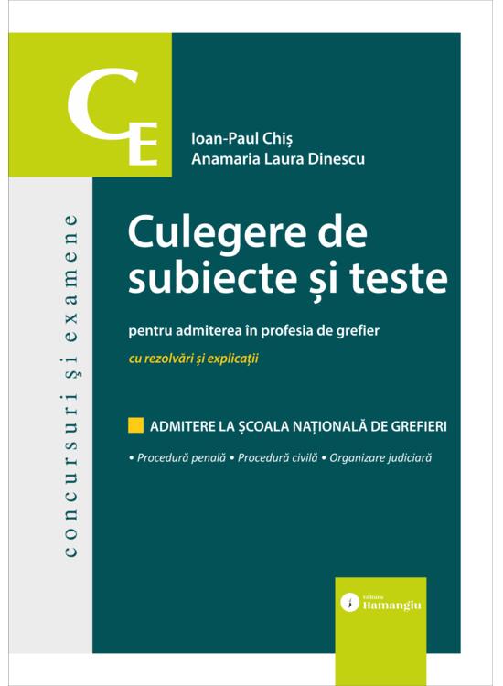 Copertă produs Culegere de subiecte și teste pentru admiterea &icirc;n profesia de grefier - gallery big 1