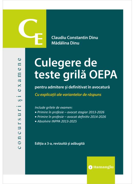 Copertă produs Culegere de teste grilă OEPA pentru admitere și definitivat &icirc;n avocatură - gallery big 1