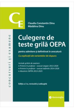 Copertă produs Culegere de teste grilă OEPA pentru admitere și definitivat &icirc;n avocatură