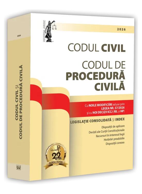 Copertă produs Codul civil și Codul de procedură civilă: mai 2026 - gallery big 1