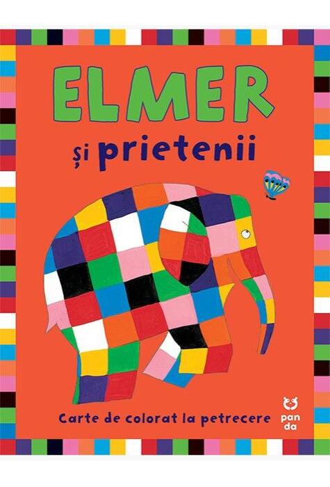 Copertă produs Elmer și prietenii - carte de colorat la petrecere