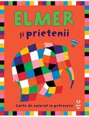 Elmer și prietenii - carte de colorat la petrecere