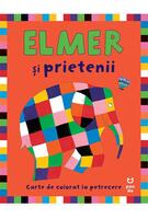Imagine produs Elmer și prietenii - carte de colorat la petrecere