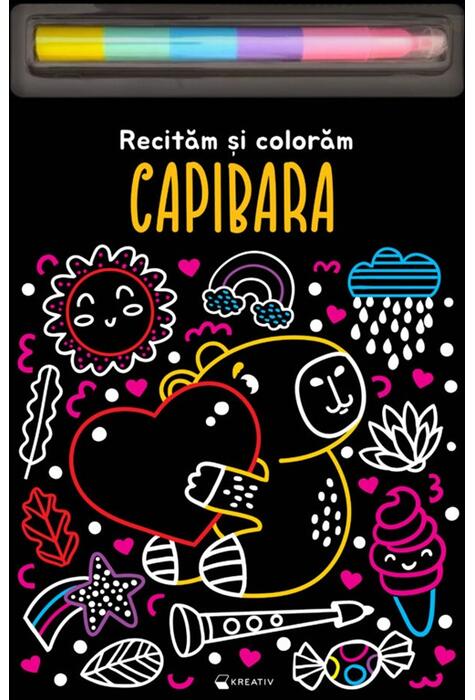 Copertă produs Capibara &ndash; Recităm și colorăm