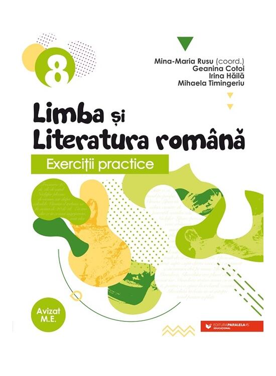 Copertă produs Exerciţii practice de limba şi literatura rom&acirc;nă. Caiet de lucru. Clasa a VIII-a - gallery big 1