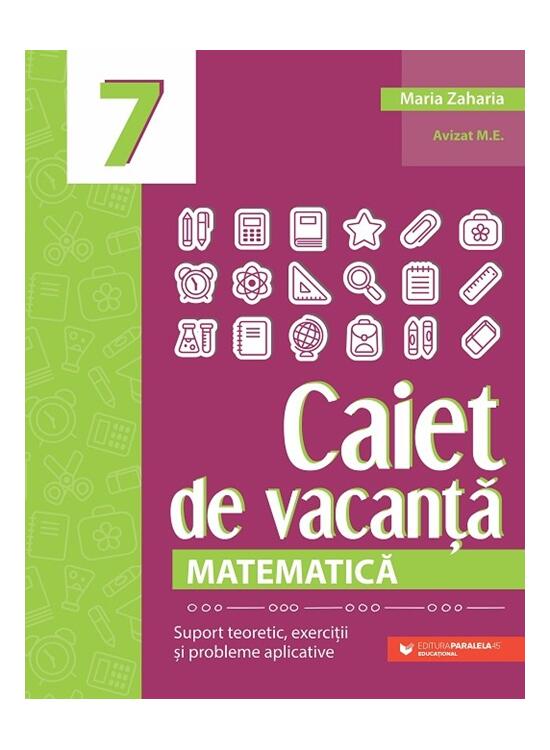 Copertă produs Matematică. Caiet de vacanță. Clasa a VII-a - gallery big 1
