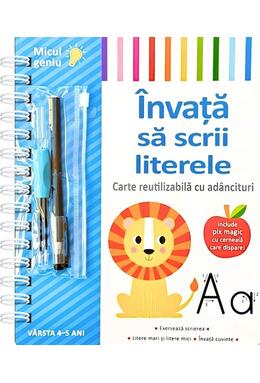 Copertă produs &Icirc;nvață să scrii literele. Carte reutilizabilă cu ad&acirc;ncituri