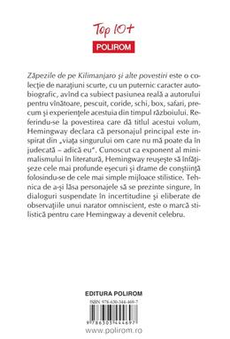 Copertă produs Zăpezile de pe Kilimanjaro şi alte povestiri (Top 10+)