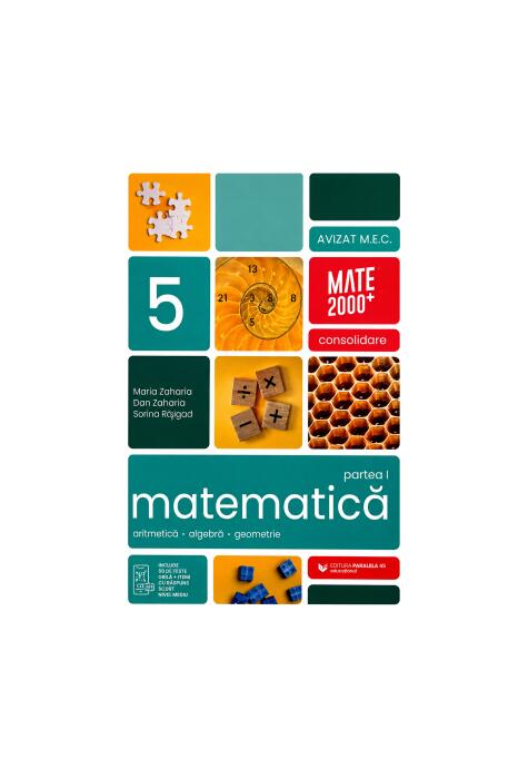 Copertă produs Matematică. Aritmetică, algebră, geometrie. Clasa a V-a. Consolidare. Partea a I-a
