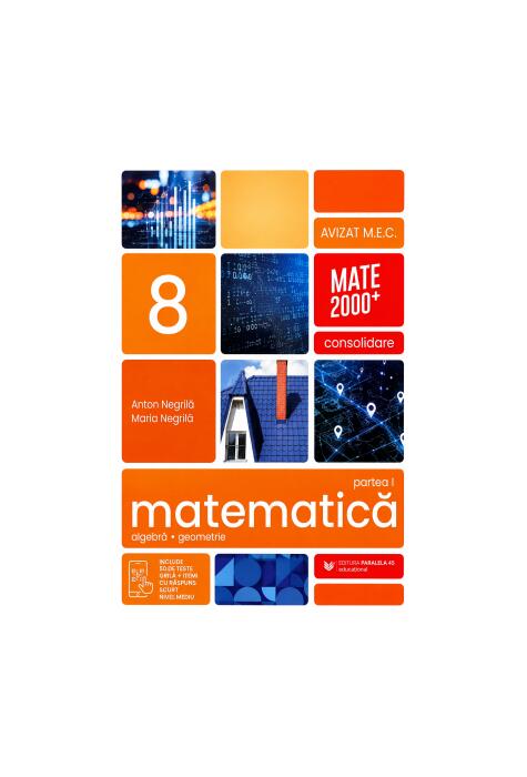 Copertă produs Matematică. Aritmetică, algebră, geometrie. Clasa a VIII-a. Consolidare. Partea a I-a