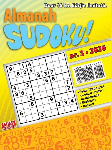 Almanah Sudoku Nr. 3/ 2026 - Paperback brosat - *** - Alias Publishing