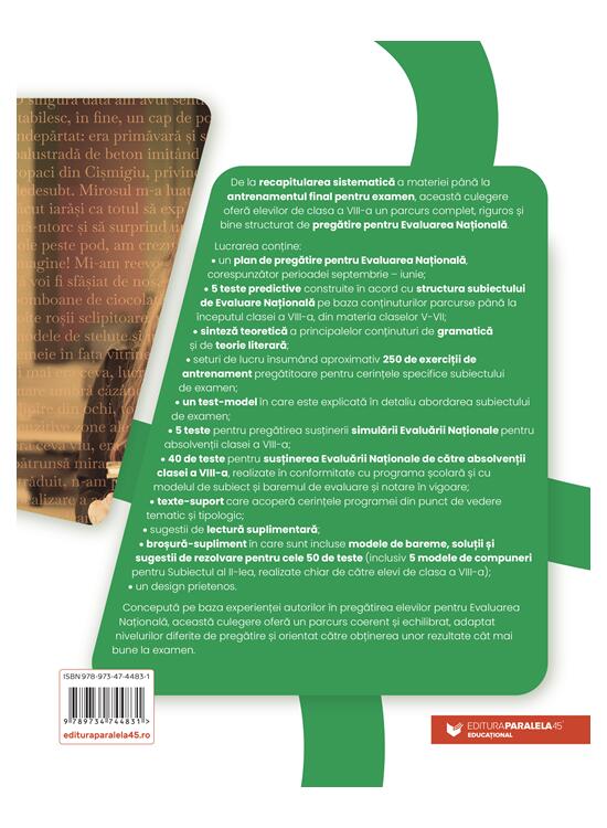 Copertă produs Limba și literatura rom&acirc;nă. Evaluarea Națională 2027. Clasa a VIII-a - gallery big 2