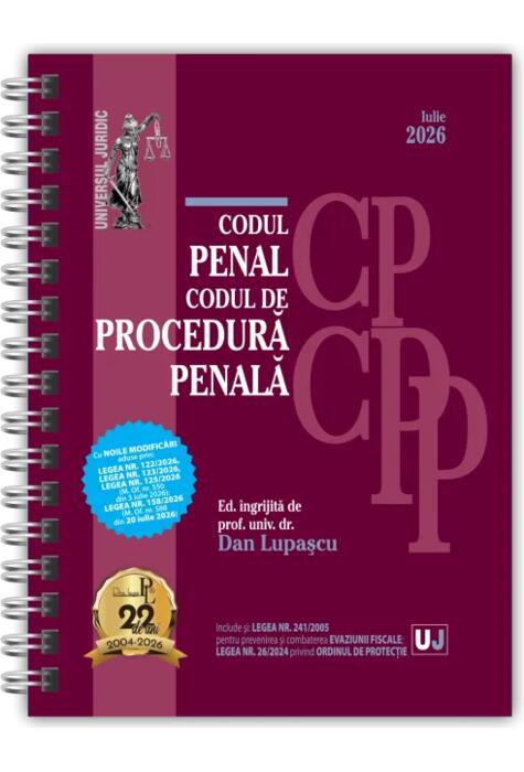 Copertă produs Codul penal și Codul de procedură penală. Iulie 2026 - Ediție spiralată
