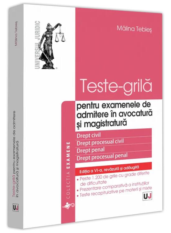 Copertă produs Teste-grilă pentru examenele de admitere &icirc;n avocatură și magistratură - gallery big 1
