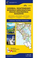 Imagine produs Hartă a Serbiei, Muntenegrului și Bosniei și Herțegovinei