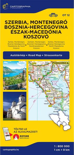 Hartă a Serbiei, Muntenegrului și Bosniei și Herțegovinei - Paperback brosat - Cartographia Studium