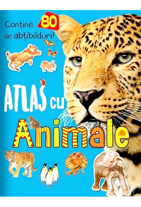 Copertă produs Atlas cu animale - 80 de abțibilduri