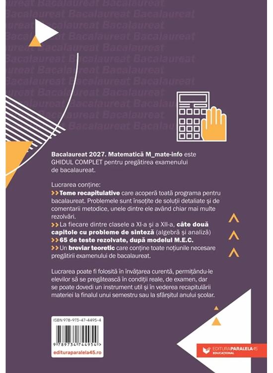 Copertă produs Bacalaureat 2027. Matematică. Mate-Info - gallery big 2