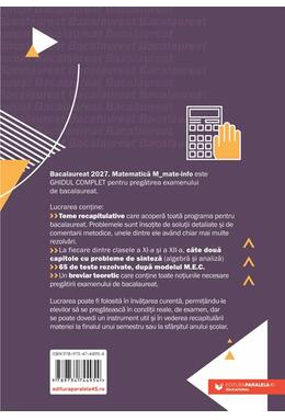 Copertă produs Bacalaureat 2027. Matematică. Mate-Info