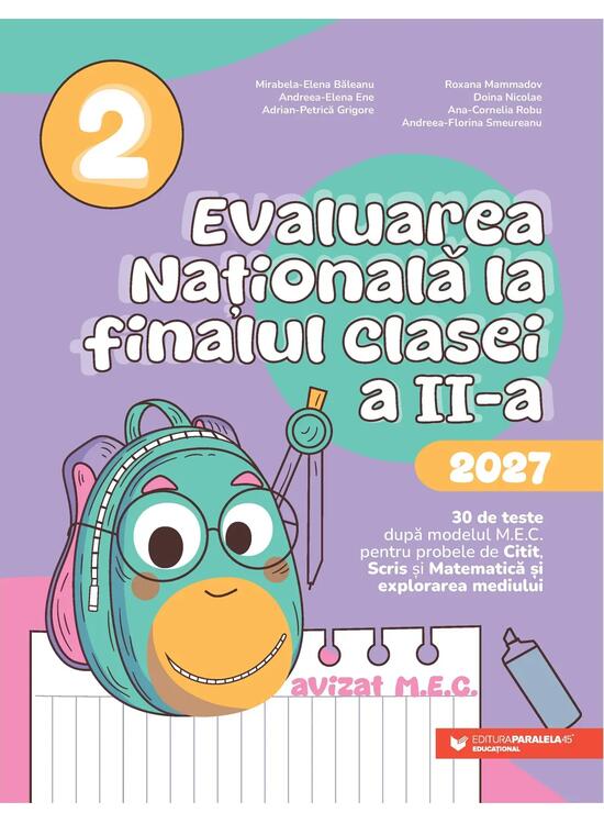 Copertă produs Evaluarea Națională 2027. Clasa a II-a. Scris. Citit. Matematică - gallery big 1