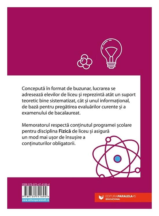 Copertă produs Memorator de Fizică pentru liceu - gallery big 2