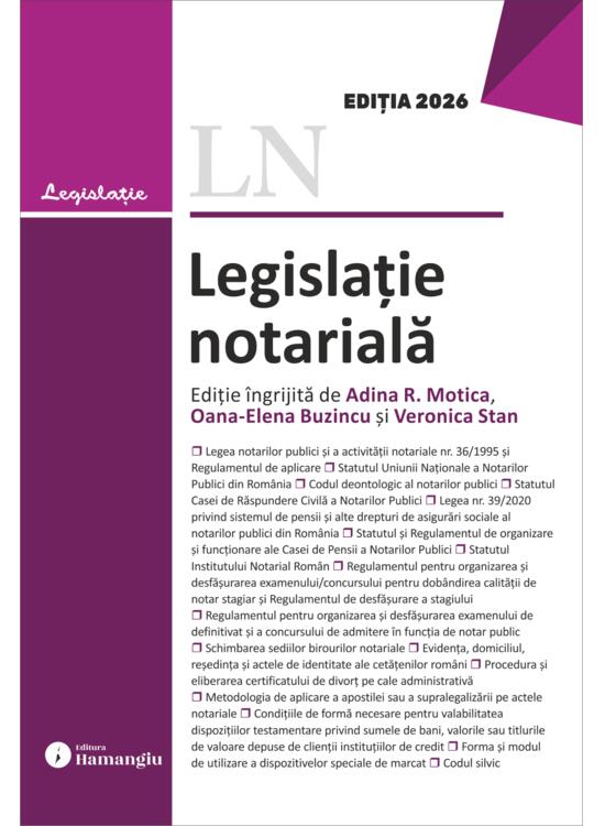 Copertă produs Legislație notarială - gallery big 1