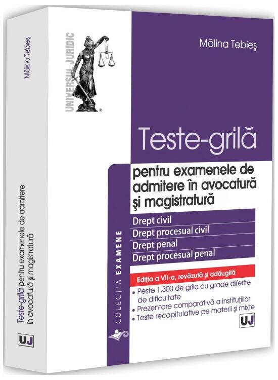 Copertă produs Teste-grilă pentru examenele de admitere &icirc;n avocatură și magistratură - gallery big 1