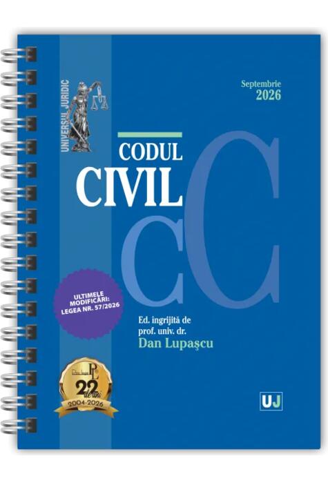 Copertă produs Codul civil Septembrie 2026 (ediție spiralată)