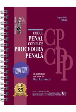 Copertă produs Codul penal și Codul de procedură penală. Septembrie 2026 - Ediție spiralată
