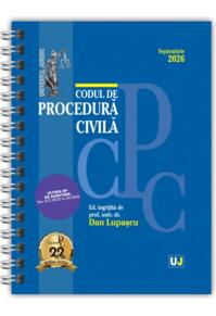 Copertă produs Codul de procedură civilă Septembrie 2026. Ediție spiralată, tipărită pe h&acirc;rtie albă