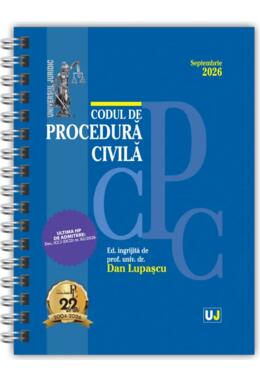 Copertă produs Codul de procedură civilă Septembrie 2026. Ediție spiralată, tipărită pe h&acirc;rtie albă
