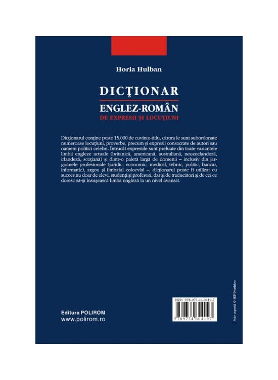 Copertă produs Dicţionar englez-rom&acirc;n de expresii şi locuţiuni - gallery big 2
